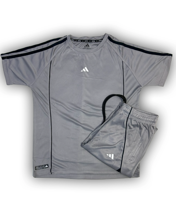Gray Premium Dri-fit Tracksuit Beathable - Adidas - Image 4