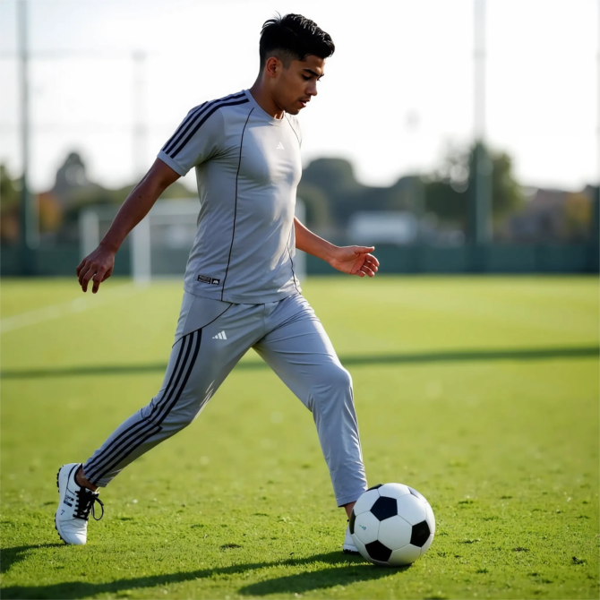 Gray Premium Dri-fit Tracksuit Beathable - Adidas - Image 2
